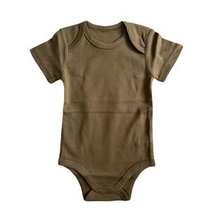 Organic Cotton S/S 12-18 month Army Green Onesie